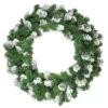 24" Snowy Colorado Pine Flocked Artificial Christmas Wreath - Unlit