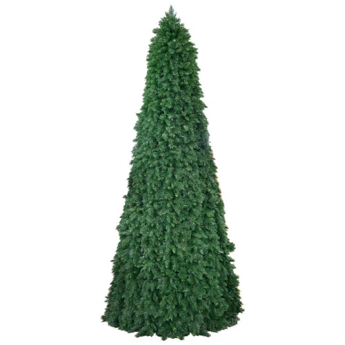 Northlight 12' Pre-Lit Green Slim Pine Artificial Christmas Tree - Clear Lights 4 Northlight 12' Pre-Lit Green Slim Pine Artificial Christmas Tree - Clear Lights - Image 2