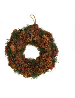 Northlight Berries And Pine Cones Artificial Christmas Wreath - 13-Inch, Unlit