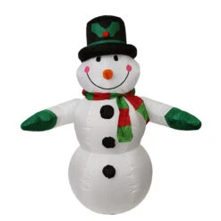 4' Black And White Inflatable Snowman Christmas Outdoor Decor
