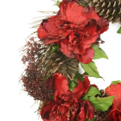 Peony Floral Artificial Christmas Wreath - 24-Inch, Unlit -Northlight Shop allstate20fwx426 bu 04510.1644972417