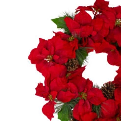 Red Poinsettia Blooms And Pine Cone Artificial Christmas Wreath - 30-Inch, Unlit 7 Red Poinsettia Blooms And Pine Cone Artificial Christmas Wreath - 30-Inch, Unlit -Northlight Shop allstate xdw363 re 2 updated 58579.1596236843