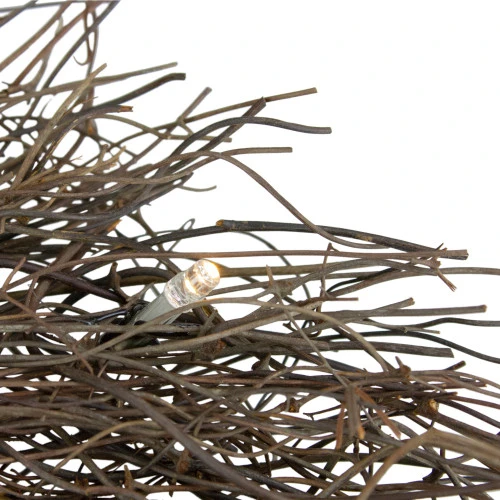 Avon 17" Pre-Lit Brown Circular Branch Artificial Christmas Wreath - Clear LED Lights 4 Avon 17" Pre-Lit Brown Circular Branch Artificial Christmas Wreath - Clear LED Lights - Image 2