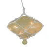 11" Beige Lighted Roped Onion Drop Outdoor Patio Christmas Decor - White Wire -Northlight Shop barcana 57 1126 03 04658.1588344822