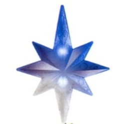 12' Lighted Blue And White Color-Changing Glitter Star Christmas Tree Topper -Northlight Shop brite20star2042 528 00 02 06440.1664379970