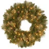 Christmas Central Pre-lit Carolina Pine Artificial Christmas Wreath, 30-Inch, Clear Lights