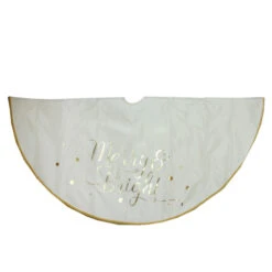 Northlight 48” Ivory White Merry And Bright Christmas Tree Skirt