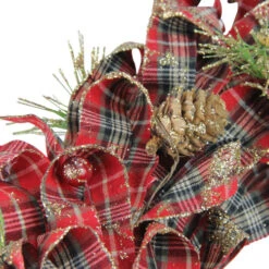 Northlight Red Plaid Bows And Pine Cones Artificial Christmas Wreath, 14.25-Inch, Unlit -Northlight Shop clwol0dhc5x8seipyoyzwk40az1dsxp7 07961.1587643029