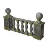 56.25" Gray And Green Classic Style Gated Landscape Section