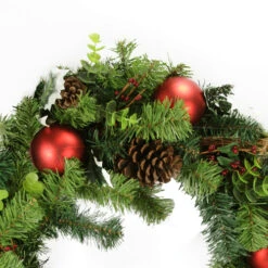 Green And Red Pine Cone And Eucalyptus Artificial Christmas Wreath - 24-Inch, Unlit 7 Green And Red Pine Cone And Eucalyptus Artificial Christmas Wreath - 24-Inch, Unlit -Northlight Shop dakk350024wb 58275.1636808481