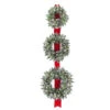 77" Pre-Lit Glittery Bristle Pine Triple Wreath Door Hang - LED Lights Battery Operated 2 77" Pre-Lit Glittery Bristle Pine Triple Wreath Door Hang - LED Lights Battery Operated -Northlight Shop dnat20gb1 300lt 18w b 03803.1588344644