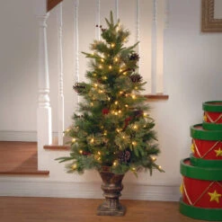 Christmas Central 4' Pre-lit Potted Colonial Entrance Artificial Christmas Tree, Clear Lights 7 Christmas Central 4' Pre-lit Potted Colonial Entrance Artificial Christmas Tree, Clear Lights -Northlight Shop dnat20peco4 306 40 2 93018.1588344913