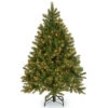 Christmas Central 4.5’ Pre-Lit Full Downswept Douglas Fir Artificial Christmas Tree, Clear Lights