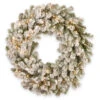 Christmas Central Pre-Lit Snowy Sheffield Spruce Artificial Christmas Wreath, 24-Inch, White LED Lights -Northlight Shop dnat20pesl3e28090307e2809024we28090b 00450.1694965866