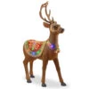 49" Brown And Gold Pre-lit Standing Reindeer Christmas Decoration - Multi Color LED Lights 2 49" Brown And Gold Pre-lit Standing Reindeer Christmas Decoration - Multi Color LED Lights -Northlight Shop dnat bg 19245ar1 1 48490.1587645163