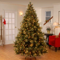 Christmas Central 9 Ft. Carolina Pine Tree With Clear Lights -Northlight Shop dnat cap3 306 90 2 83578.1665519663