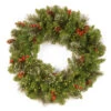 Christmas Central 24" Pre-Lit Crestwood Spruce Battery Operated Artificial Christmas Wreath - Warm White LED Infinity Lights -Northlight Shop dnat cw7 383y 24w b 1 56063.1587645163