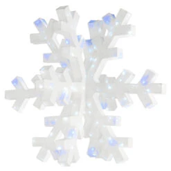 36" White Giant 3D Snowflake Christmas Decor With LED Lights