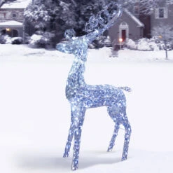 Christmas Central 60" Blue Pre-Lit LED Standing Reindeer Christmas Outdoor Decoration - White Lights -Northlight Shop dnat df 210001c 2 49234.1631811755