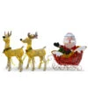 34" Pre-lit Red Santa Claus And Reindeer LED Christmas Outdoor Decoration- Warm White Lights -Northlight Shop dnat df 245001c 92867.1587645160
