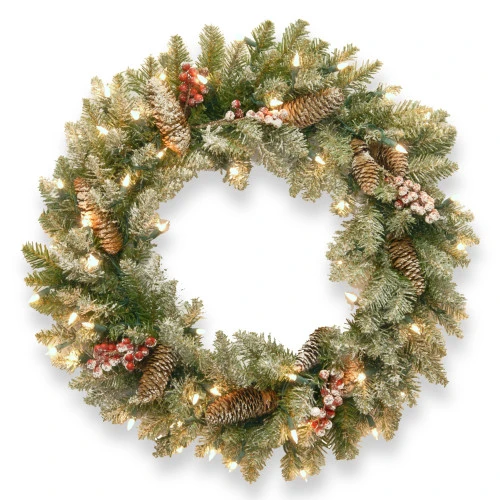 Christmas Central Pre-Lit Dunhill Fir Artificial Christmas Wreath With Red Berries – 24-Inch Clear Lights 3 Christmas Central Pre-Lit Dunhill Fir Artificial Christmas Wreath With Red Berries – 24-Inch Clear Lights