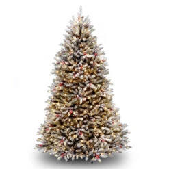 Christmas Central 7' Dunhill Fir Artificial Christmas Tree With Red Berries - Clear Lights