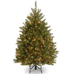 Christmas Central 4’ Pre-Lit Dunhill Fir Artificial Christmas Tree - Clear Lights