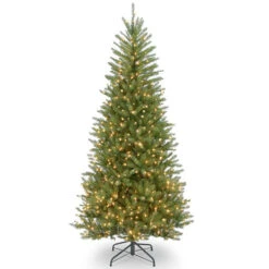Christmas Central 7.5’ Pre-lit Dunhill Fir Slim Artificial Christmas Tree - Clear Lights