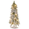 Christmas Central 2' Pre-Lit Snowy Downswept Artificial Christmas Tree, Clear Lights -Northlight Shop dnat ftdf1 24alo 1 1 30561.1631810848