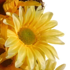 Christmas Central 19" Unlit Garden Accents Yellow Cosmos Artificial Christmas Wreath -Northlight Shop dnat gac30 19wy 3 89979.1631810850