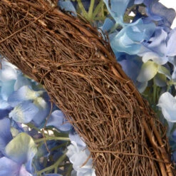 Hydrangea Flower Garden Accents Artificial Wreath - 25-Inch -Northlight Shop dnat gah30 25wb 4 33378.1646701635