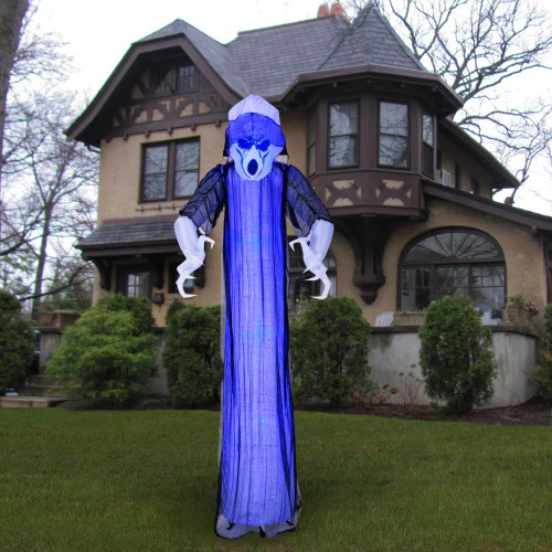 5' Blue And Black Spooky Ghost Inflatable Outdoor Halloween Decor 4 5' Blue And Black Spooky Ghost Inflatable Outdoor Halloween Decor - Image 2