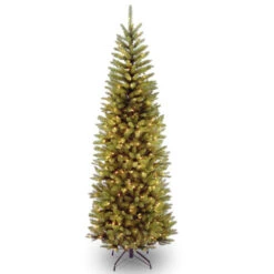 Christmas Central 6.5’ Pre-lit Pencil Kingswood Fir Artificial Christmas Tree, Clear Lights