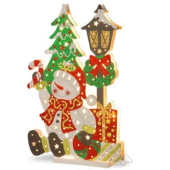 Christmas Central 17.5" Pre-Lit Snowman Outdoor Christmas Decoration