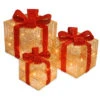 Christmas Central Set Of 3 Pre-Lit Christmas Gift Boxes, Clear Lights -Northlight Shop dnat mzc 188 59954.1587645159