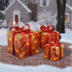 Christmas Central Set Of 3 LED Lighted Red And Gold Colored Christmas Decorative Gift Boxes 7 Christmas Central Set Of 3 LED Lighted Red And Gold Colored Christmas Decorative Gift Boxes -Northlight Shop dnat mzgb asst 1l 1 3 34807.1631812950