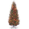 Christmas Central 6.5’ Pre-Lit Slim Natural Fraser Fir Artificial Christmas Tree, Multi-Color Lights -Northlight Shop dnat naffslh1 65rlo 1 14316.1631810848