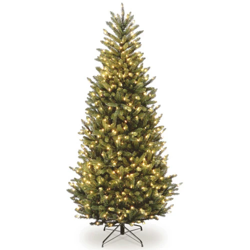 Christmas Central 7.5' Pre-Lit Slim Natural Fraser Fir Artificial Christmas Tree, Clear Lights 3 Christmas Central 7.5' Pre-Lit Slim Natural Fraser Fir Artificial Christmas Tree, Clear Lights