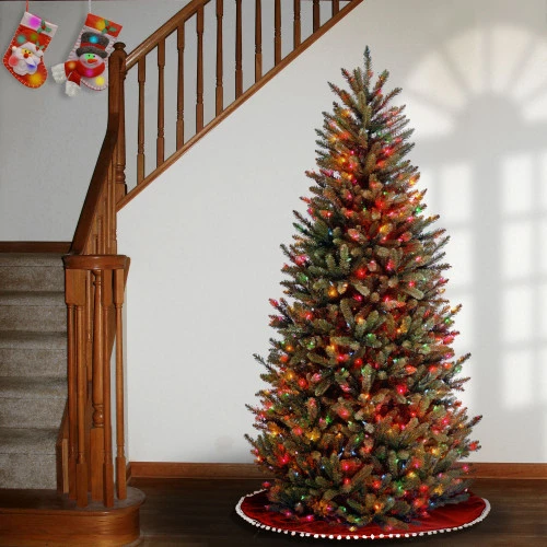 Christmas Central 9' Pre-Lit Slim Natural Fraser Fir Artificial Christmas Tree, Multicolor Lights 5 Christmas Central 9' Pre-Lit Slim Natural Fraser Fir Artificial Christmas Tree, Multicolor Lights - Image 3
