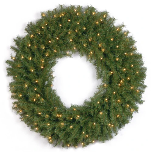 Christmas Central Pre-Lit Norwood Fir Artificial Christmas Wreath, 36-Inch, Clear Lights 3 Christmas Central Pre-Lit Norwood Fir Artificial Christmas Wreath, 36-Inch, Clear Lights