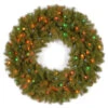 Christmas Central Pre-Lit Norwood Fir Artificial Christmas Wreath - 36-Inch, Multi-color Lights -Northlight Shop dnat nf 36wrlo 1 1 80117.1664379663