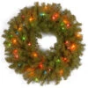 Pre-Lit Norwood Fir Artificial Christmas Wreath - 30-Inch, Multi Color Lights -Northlight Shop dnat nf3 30wrlo 1 01 52104.1632416439