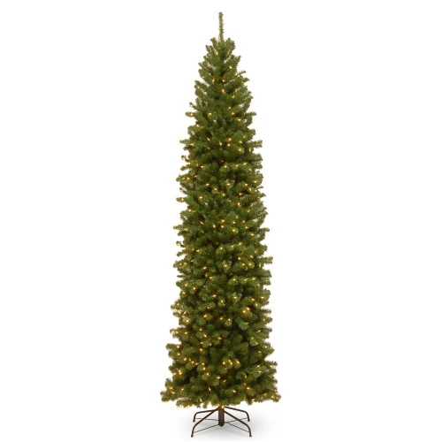 10’ Pre-lit North Valley Spruce Pencil Artificial Christmas Tree – Clear Lights 3 10’ Pre-lit North Valley Spruce Pencil Artificial Christmas Tree – Clear Lights