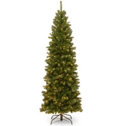 7’ Pre-lit North Valley Spruce Pencil Artificial Christmas Tree – Clear Lights