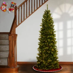 Christmas Central 7.5’ Pre-lit North Valley Spruce Pencil Artificial Christmas Tree – Clear Lights -Northlight Shop dnat nrv7 358 75 4 96400.1665174041
