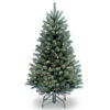 Christmas Central 4.5’ Pre-Lit North Valley Spruce Full Artificial Christmas Tree, Clear Lights