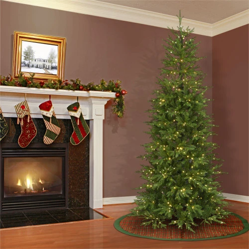 7.5’ Pre-Lit Slim Bedminster Spruce Artificial Christmas Tree – Multicolor LED Lights 4 7.5’ Pre-Lit Slim Bedminster Spruce Artificial Christmas Tree – Multicolor LED Lights - Image 2