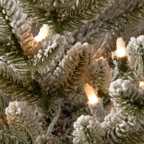 Christmas Central 2.5' Pre-Lit Potted Snowy Cambridge Medium Artificial Christmas Tree, White LED Lights 4 Christmas Central 2.5' Pre-Lit Potted Snowy Cambridge Medium Artificial Christmas Tree, White LED Lights - Image 2