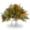 Christmas Central 27" Green And Red Battery Operated LED Lighted Colonial Urn Filler Christmas Decor