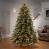 7.5’ Pre-Lit Frosted Colorado Spruce Artificial Christmas Tree – Clear Lights -Northlight Shop dnat pecsf1 300 75 3 57065.1665519667